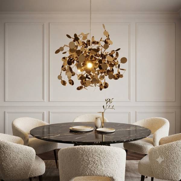 Lampa wisząca MONETTI 40 cm - złota, dekoracyjna Step Into Design